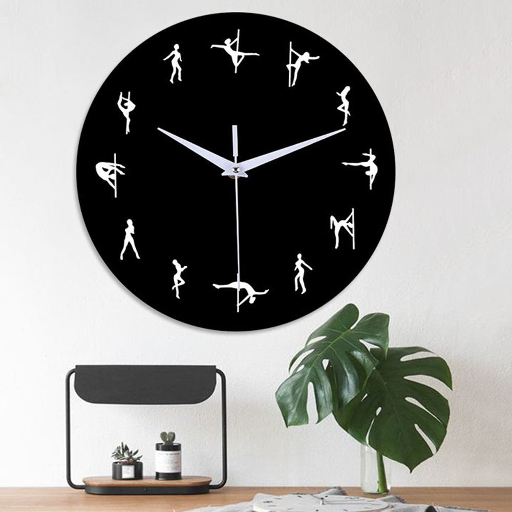 Steel pipe dance wall clock