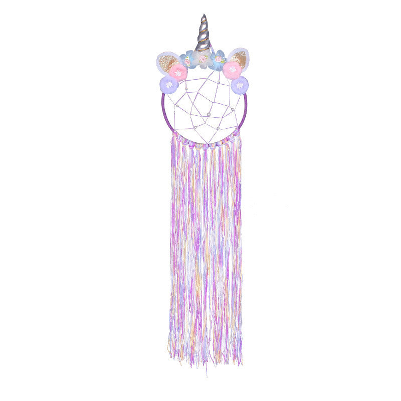Unicorn Dream Catcher Feather Pendant
