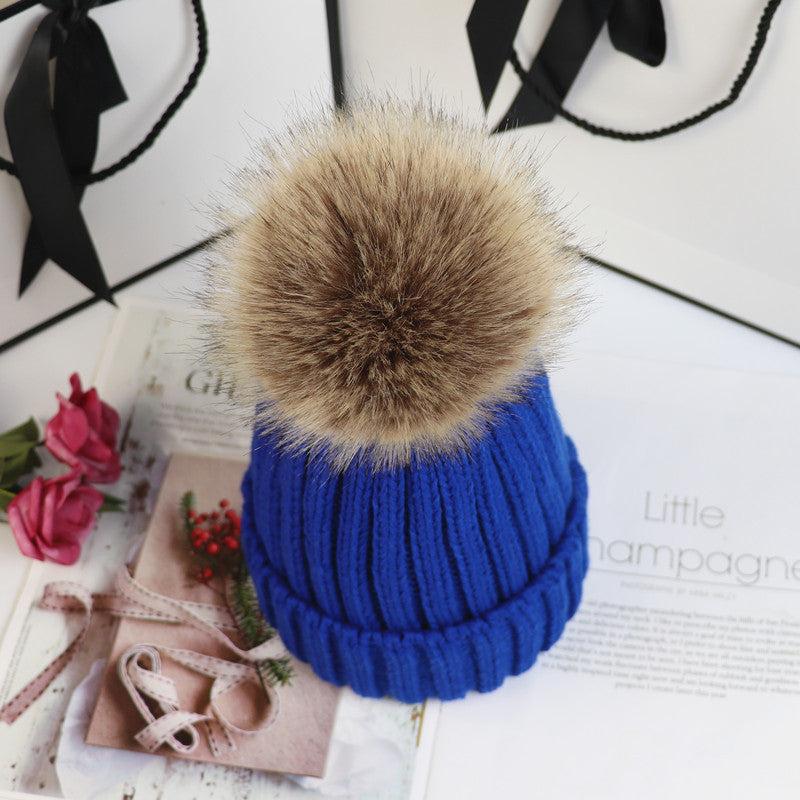 Knitted pullover wool hat