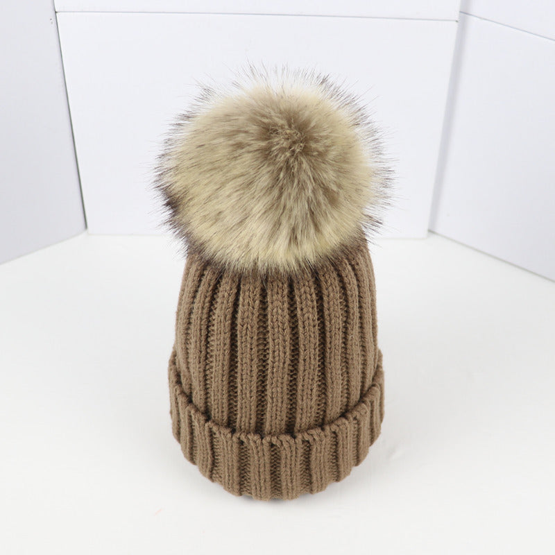 Knitted pullover wool hat