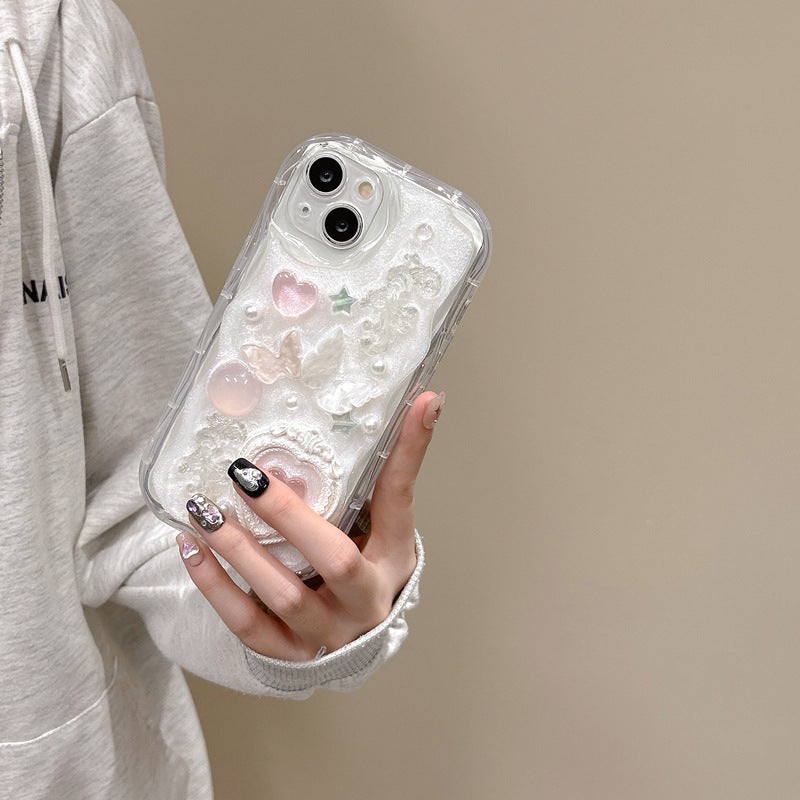 Customizable Pink Heart Photo Frame Phone Case