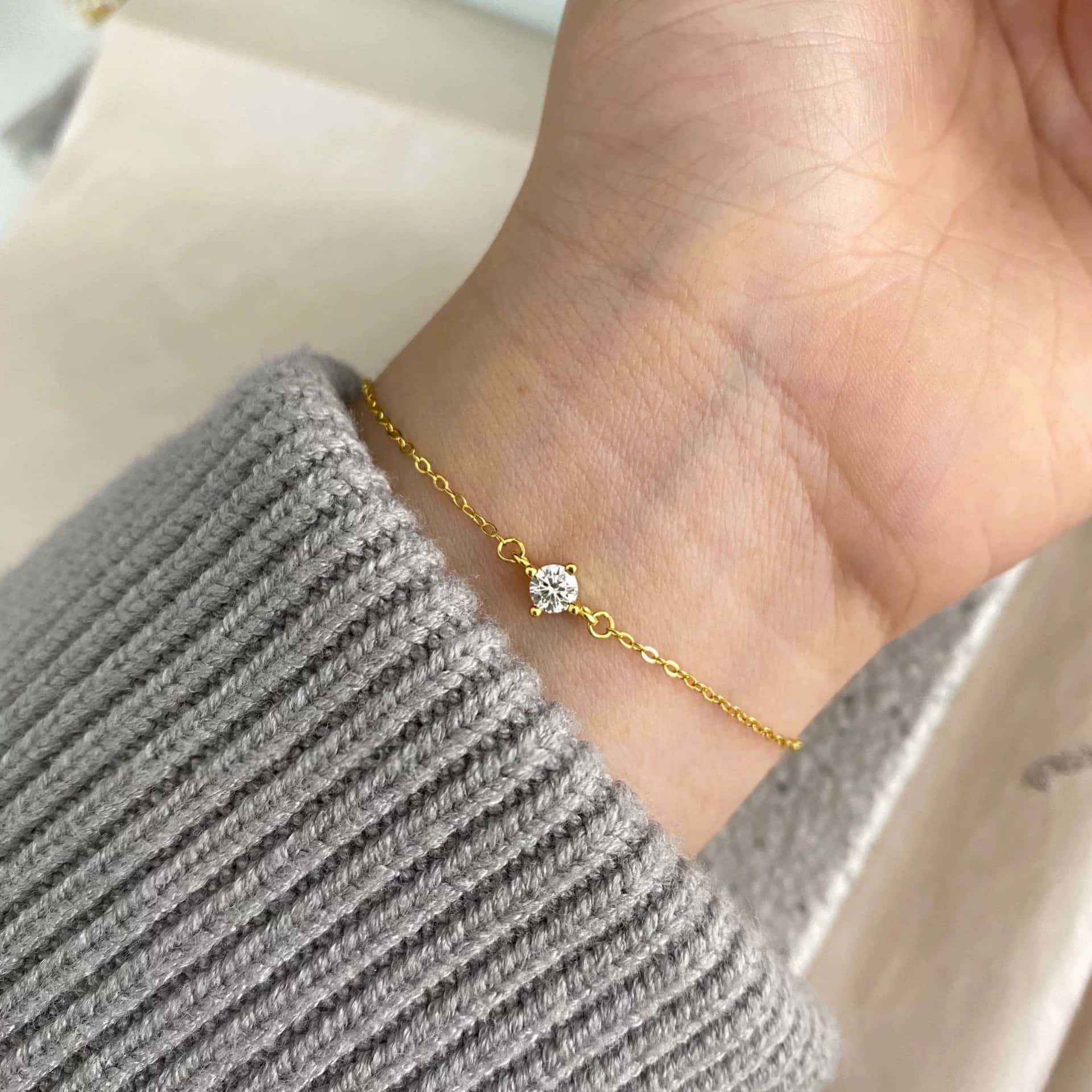 Sterling Silver Zircon Bracelet for Women