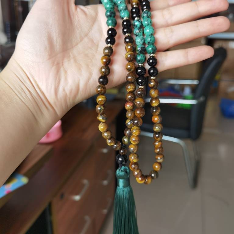 Beaded tassel necklace