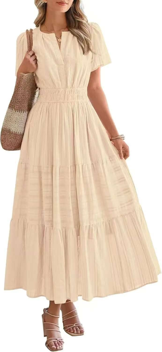 Puff-sleeve dress