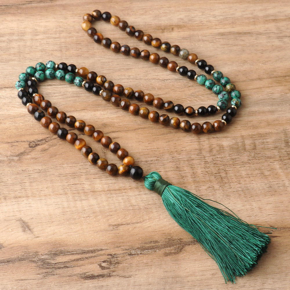 Beaded tassel necklace