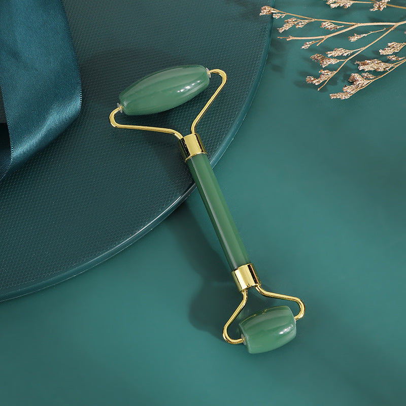 Double Head Jade Facial Roller and Gua Sha Massage Tool