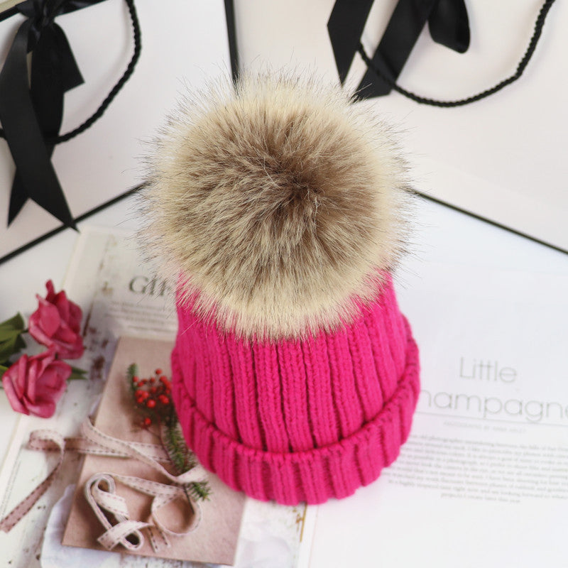 Knitted pullover wool hat