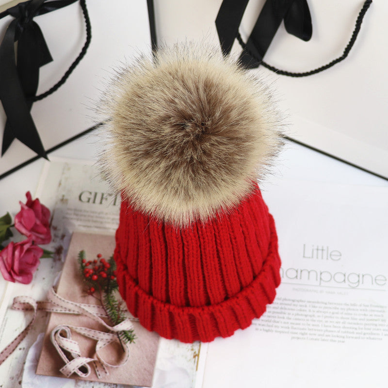 Knitted pullover wool hat