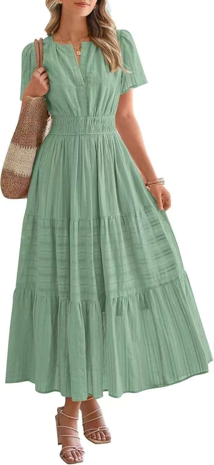 Puff-sleeve dress