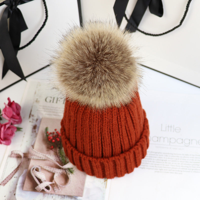 Knitted pullover wool hat