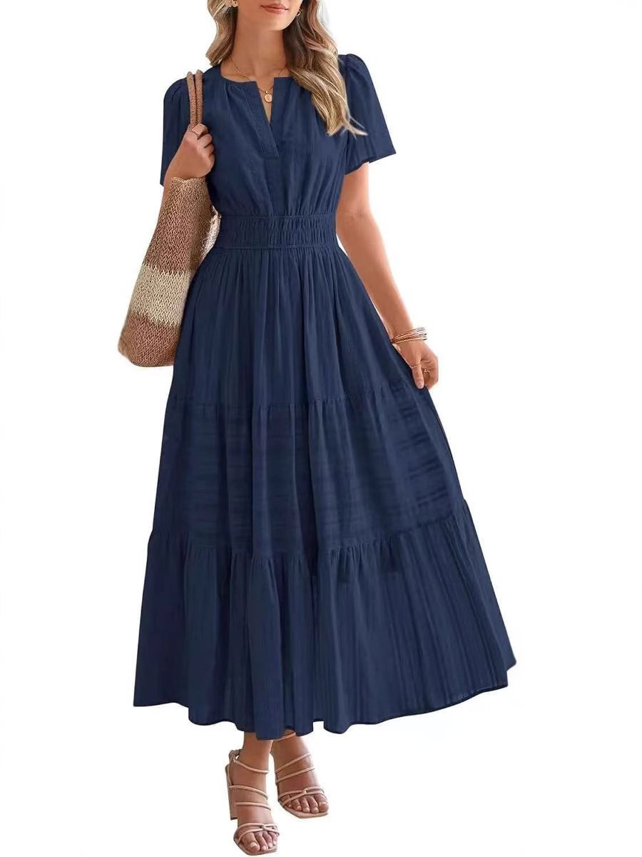 Puff-sleeve dress