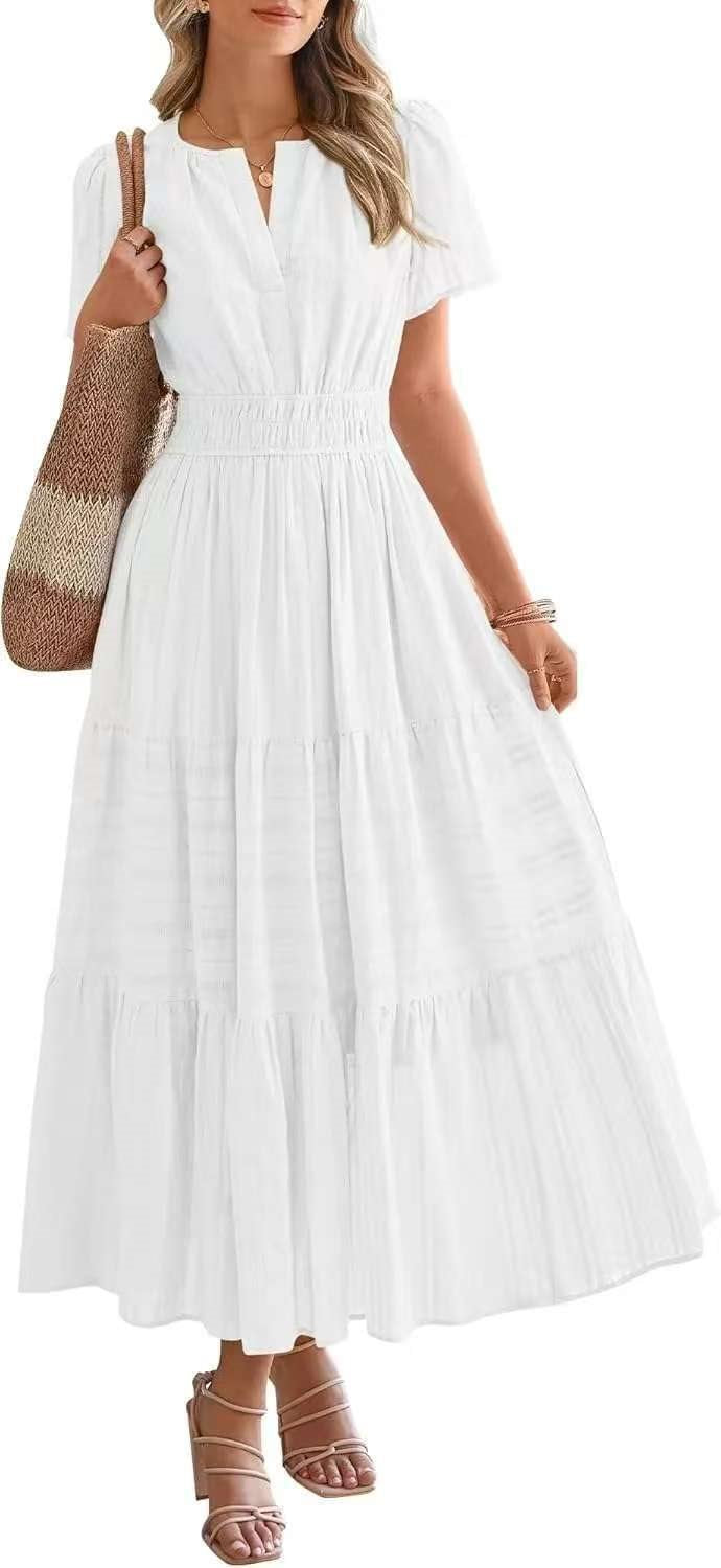 Puff-sleeve dress