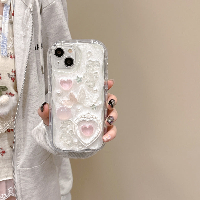 Customizable Pink Heart Photo Frame Phone Case