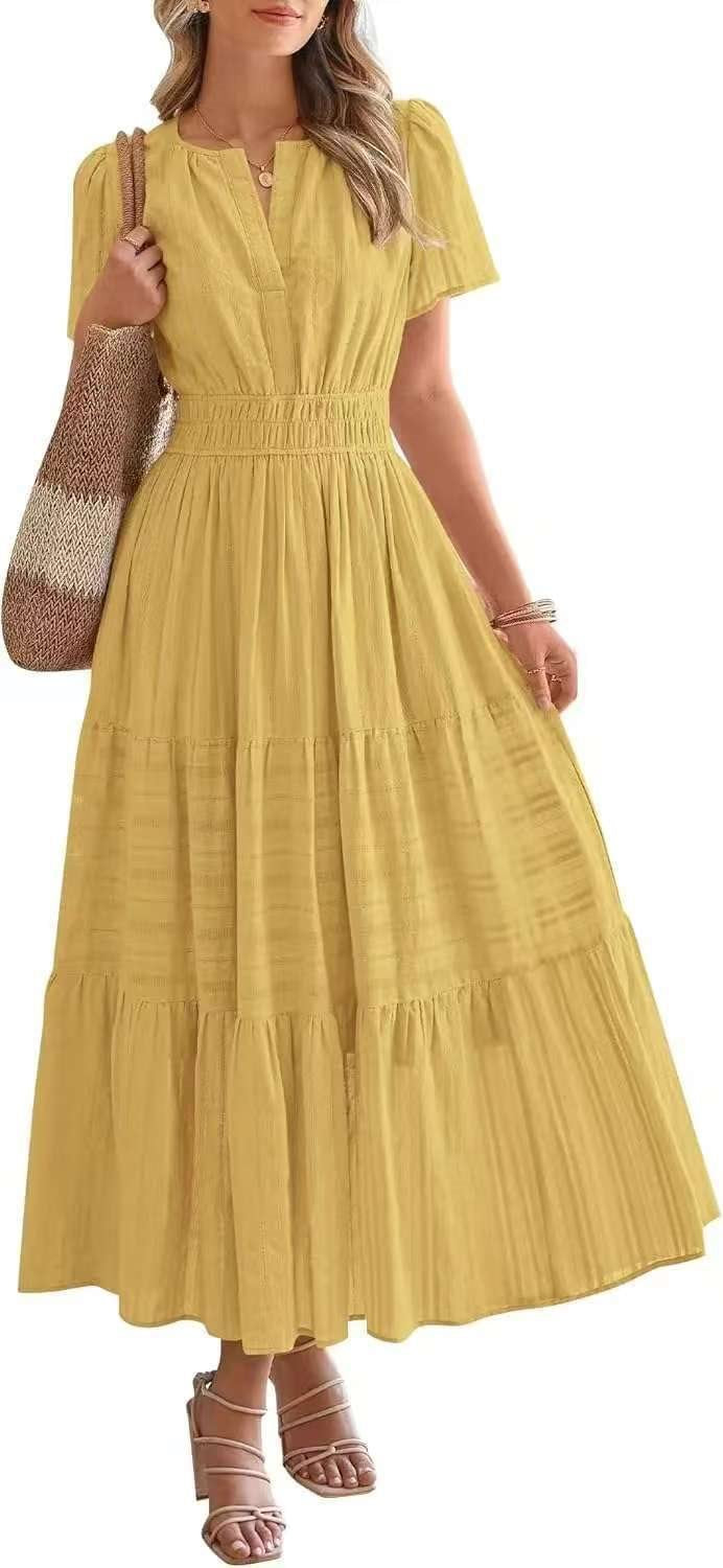 Puff-sleeve dress
