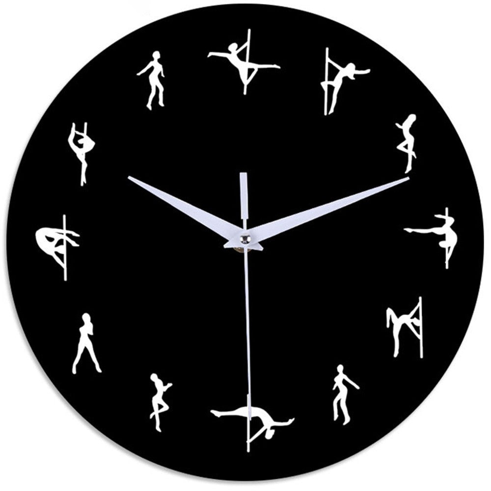 Steel pipe dance wall clock