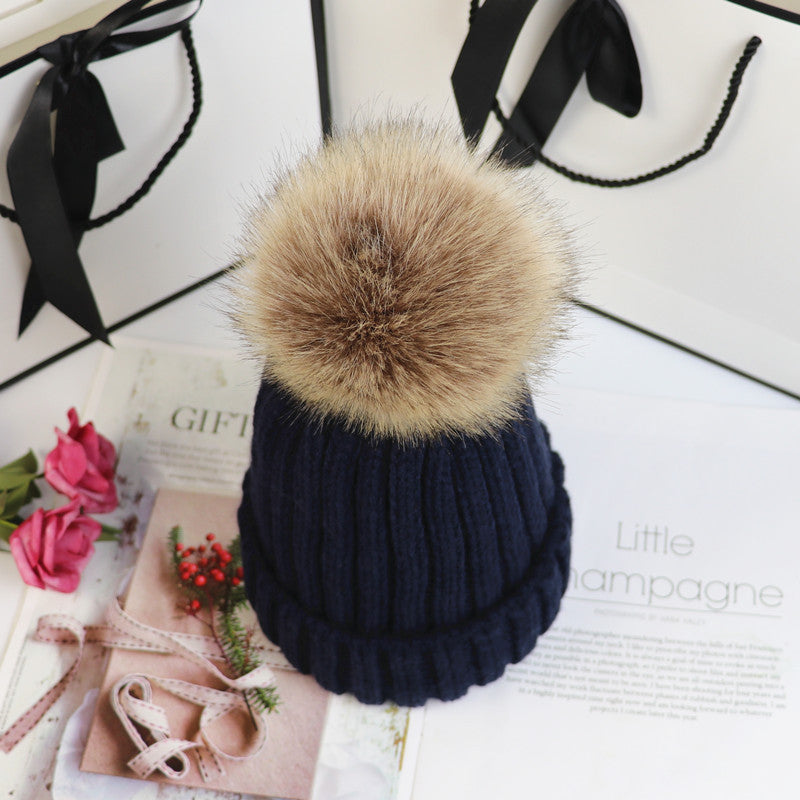 Knitted pullover wool hat