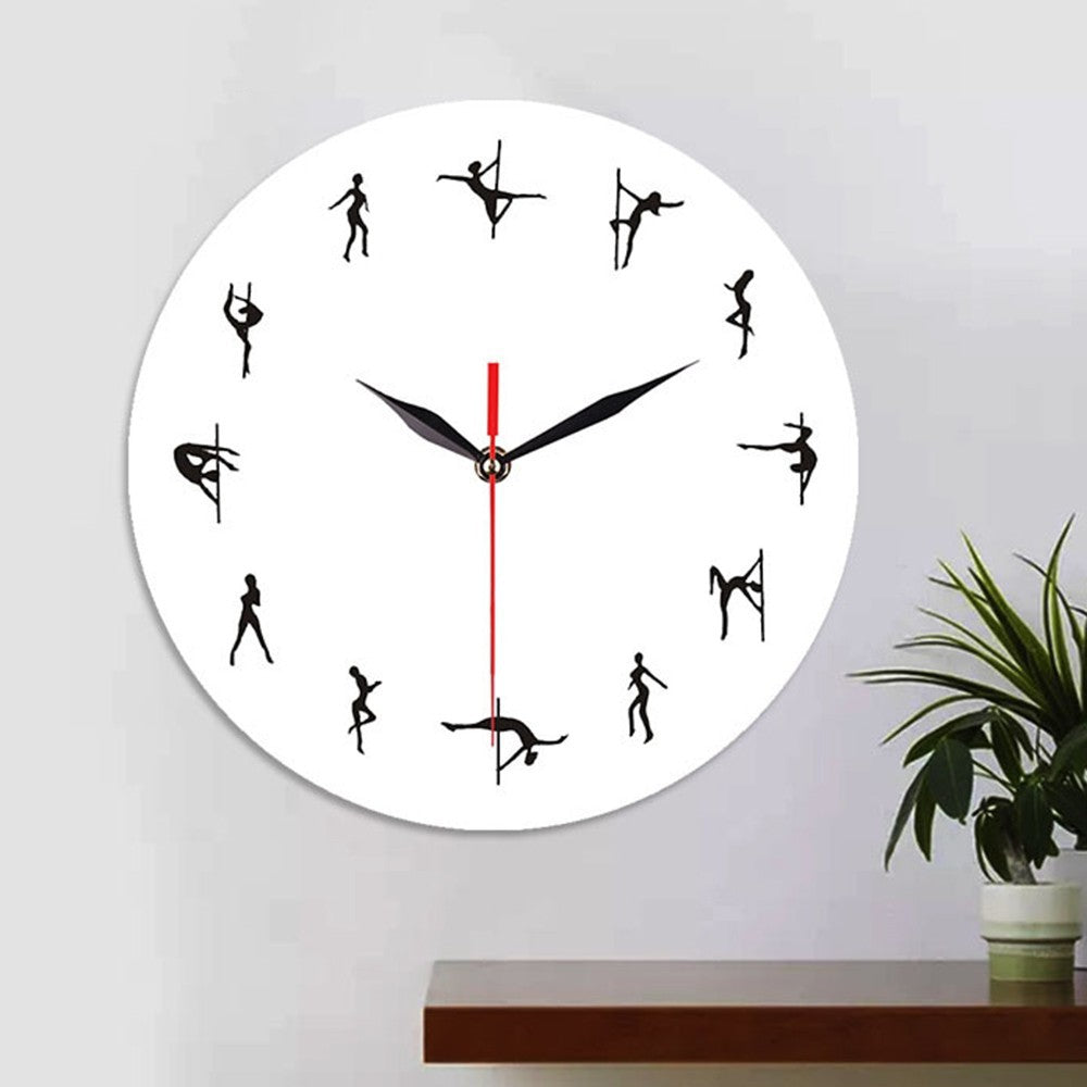 Steel pipe dance wall clock