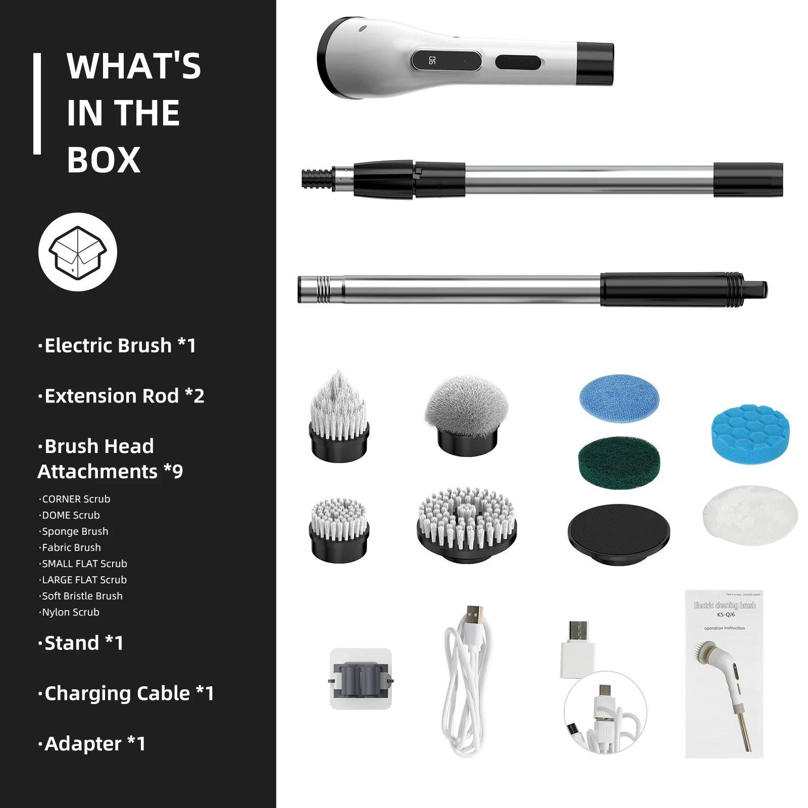 Multifunctional Electric Cleaning Brush Set