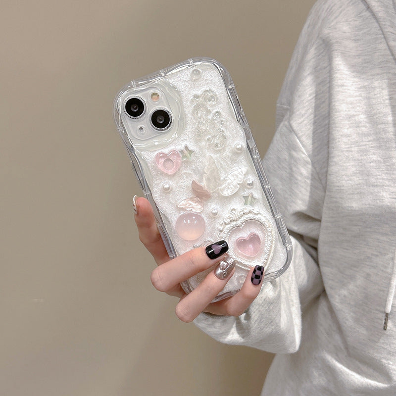 Customizable Pink Heart Photo Frame Phone Case