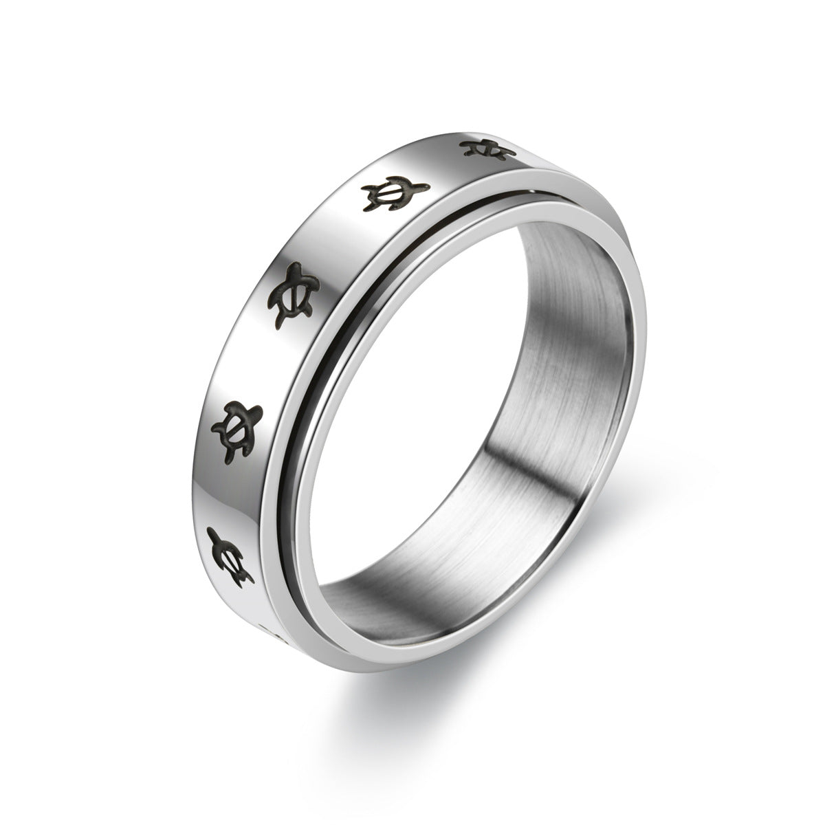 Anti-anxiety and stress-reducing rotating cross ring