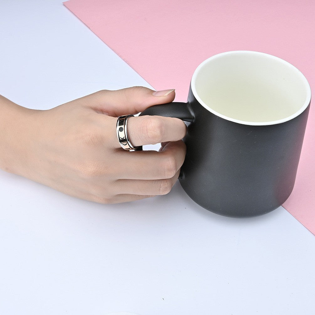 Anxiety-Relieving Rotating Solar Eclipse Ring
