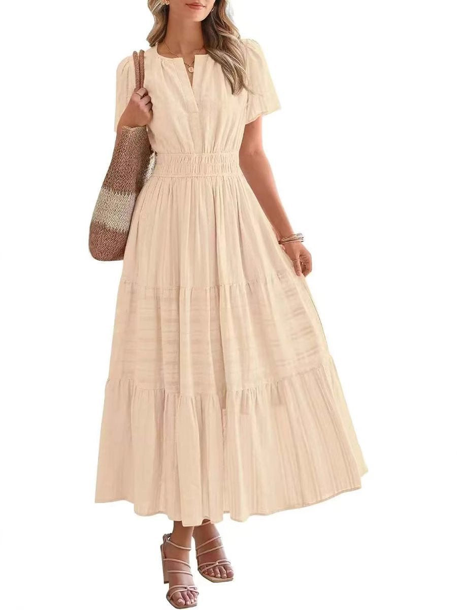 Puff-sleeve dress