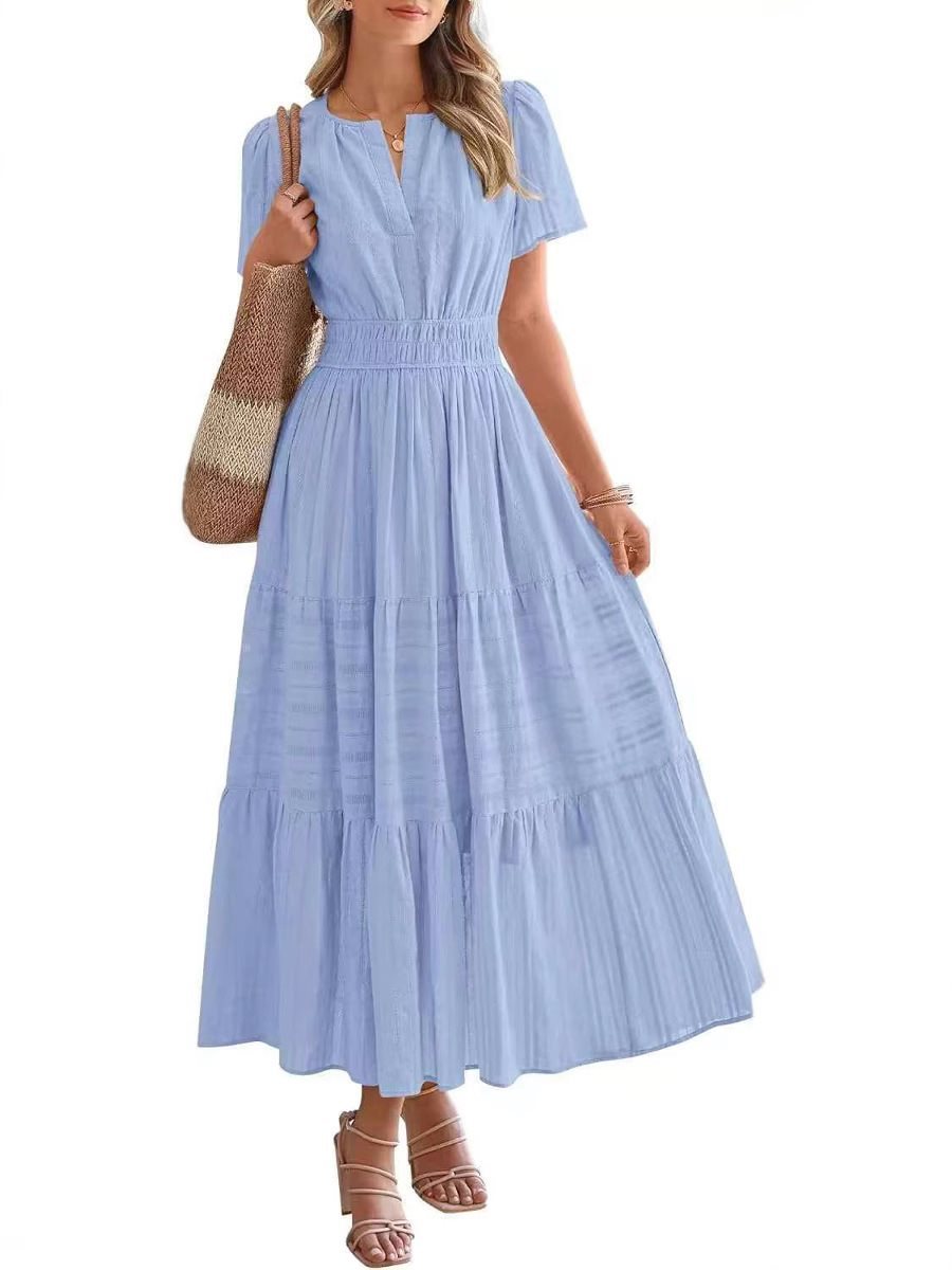 Puff-sleeve dress
