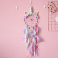 Unicorn Dream Catcher Feather Pendant
