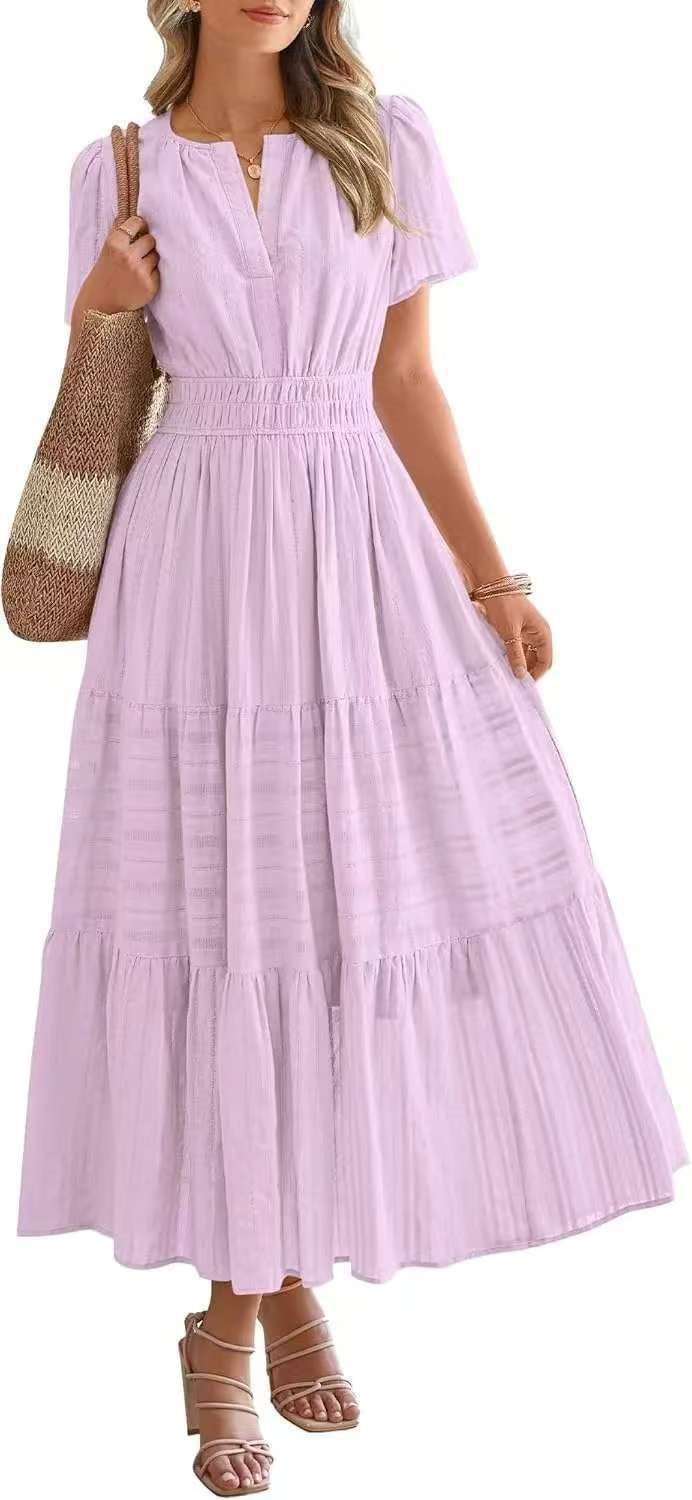 Puff-sleeve dress