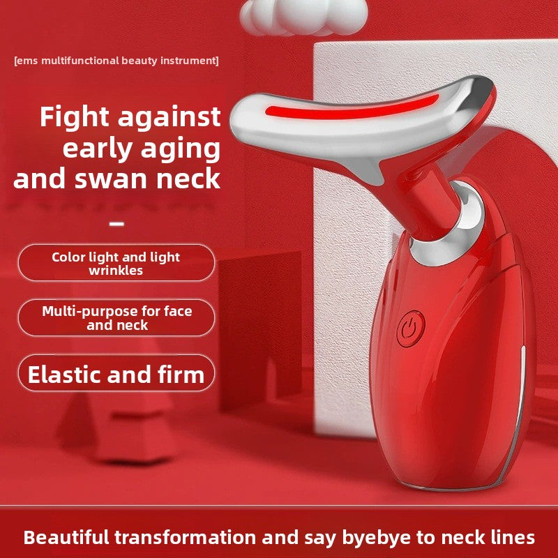 Red Light Facial and Neck Beauty Device with Ion Introduction