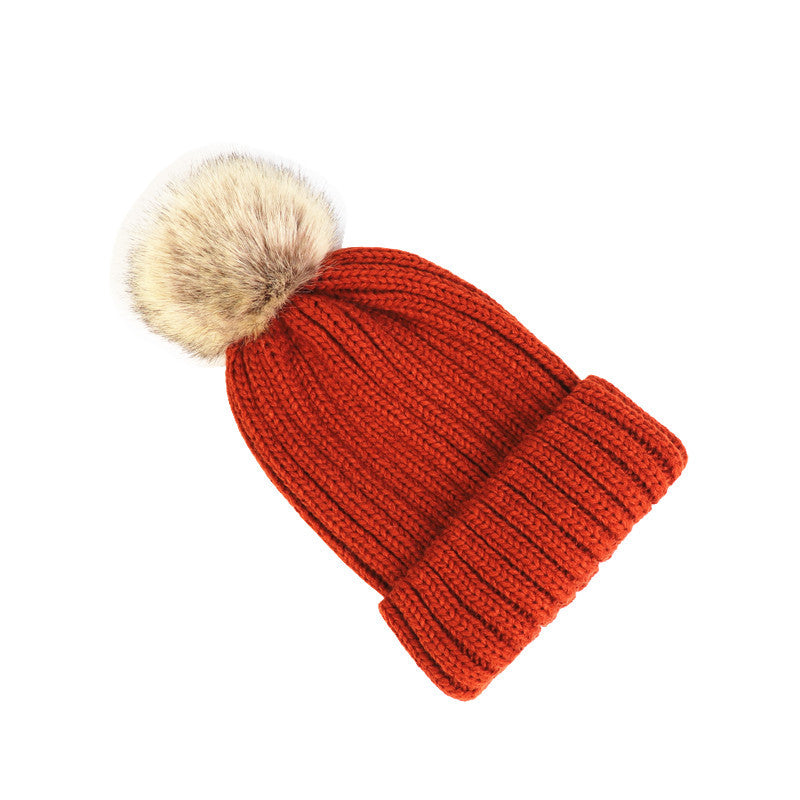 Knitted pullover wool hat