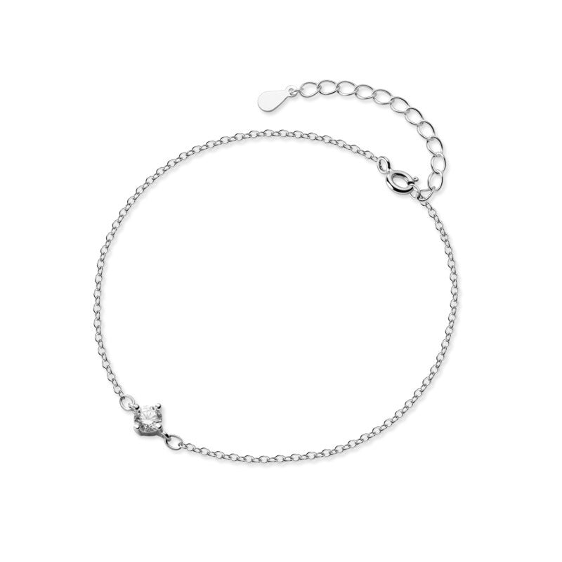 Sterling Silver Zircon Bracelet for Women