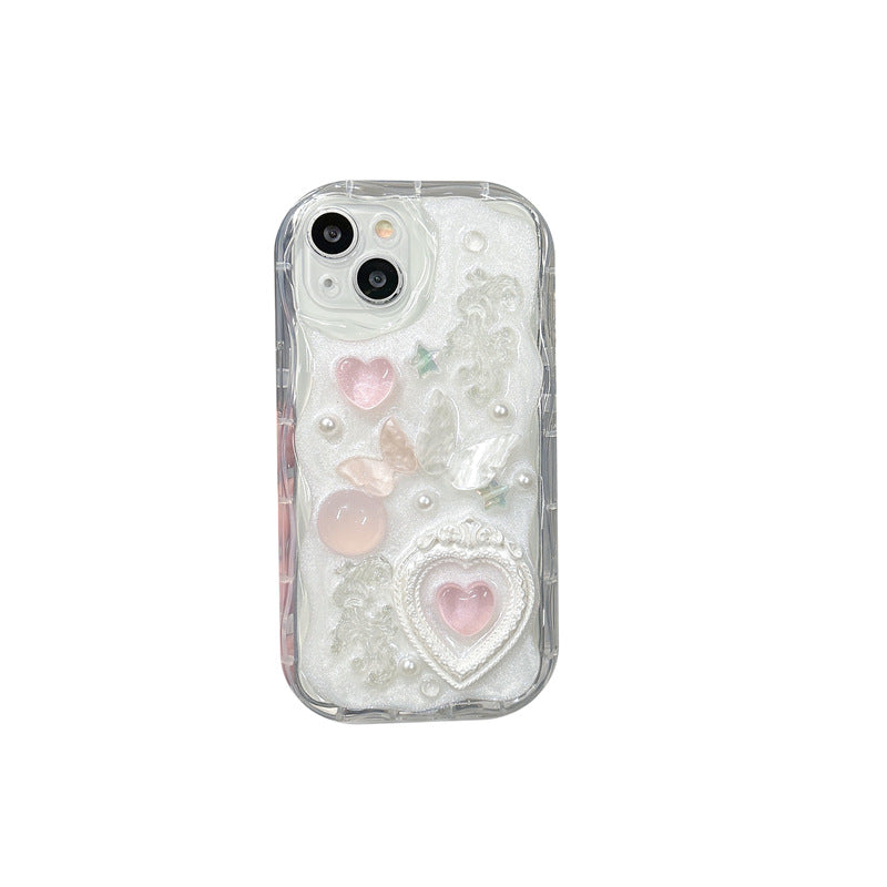 Customizable Pink Heart Photo Frame Phone Case