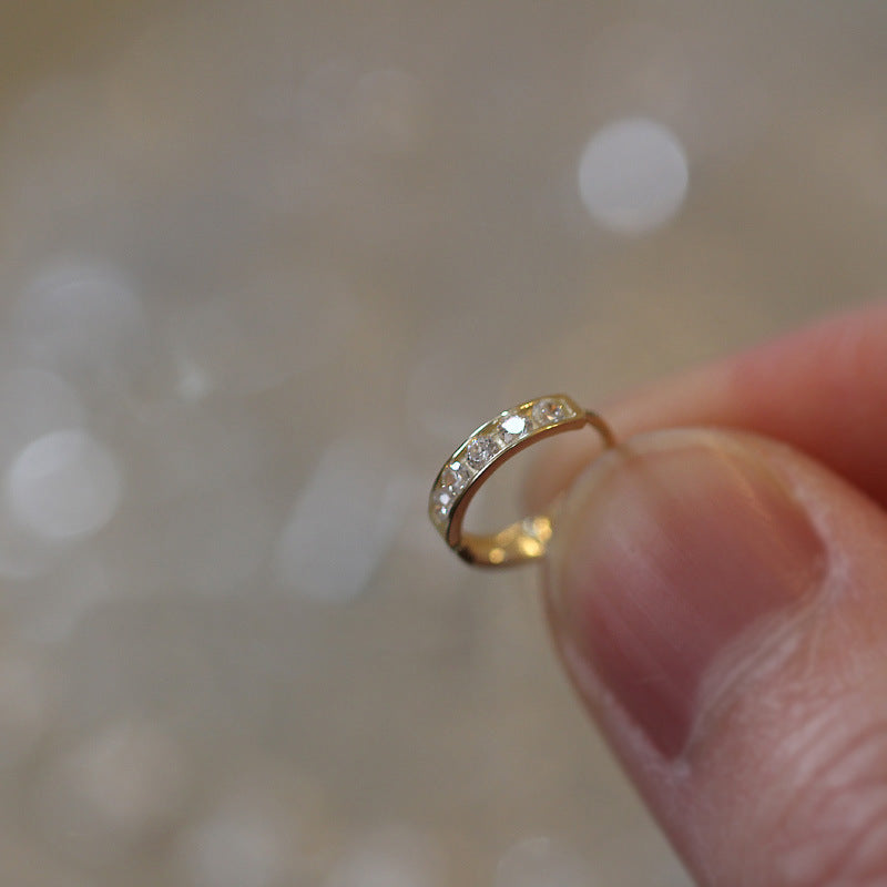 Sterling Silver Gold Plated Zircon Earrings