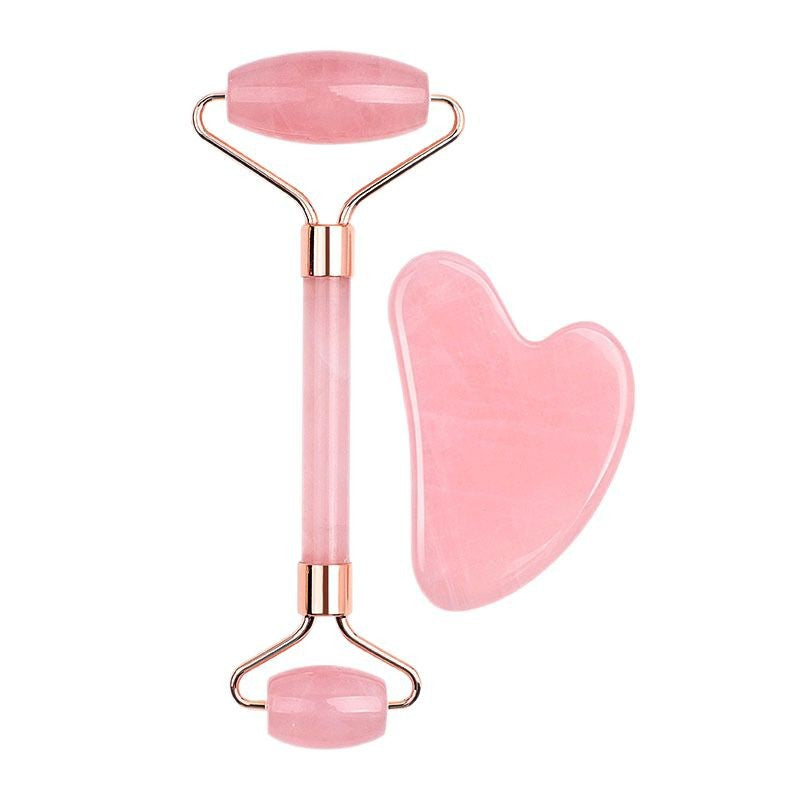 Double Head Jade Facial Roller and Gua Sha Massage Tool